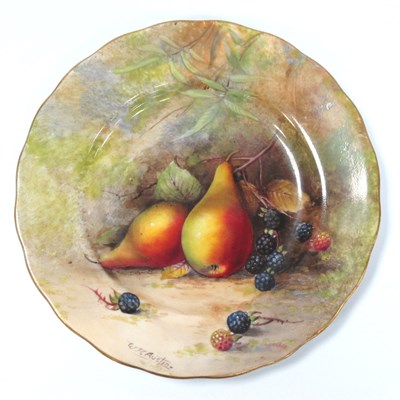 Lot 1114 - A Royal Worcester Porcelain Side Plate,...