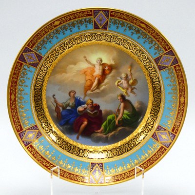 Lot 1024 - A Vienna Porcelain Cabinet Plate, the centre...