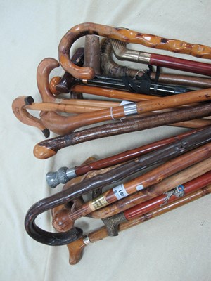Lot 1481 - Walking Sticks, including golf club, thistle,...