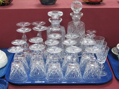 Lot 1237 - Two Crystal Decanters, drinking glasses:- One...