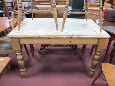 Lot 1612 - Pine Table, with moulded edge, single drawer,...