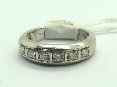 Lot 198 - A Modern 9ct White Gold Half Eternity Ring,...