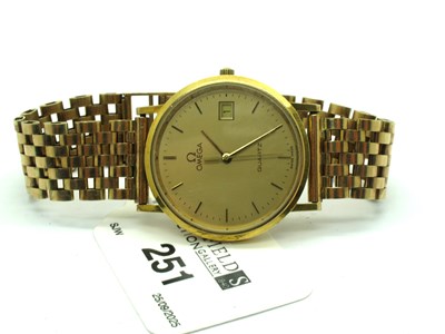 Lot 251 - Omega; A Modern 9ct Gold Cased Quartz Gent's...