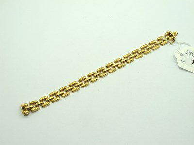 Lot 135 - A Modern Brick Link Style Bracelet, of three...