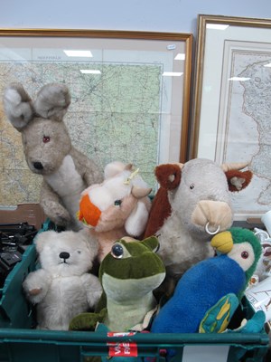 Lot 1044 - Merrythought Soft Plush Animals - Parrot, Frog,...