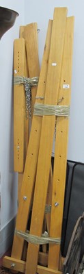 Lot 1584 - A Pair of Folding Easels, 180cm tall (2).