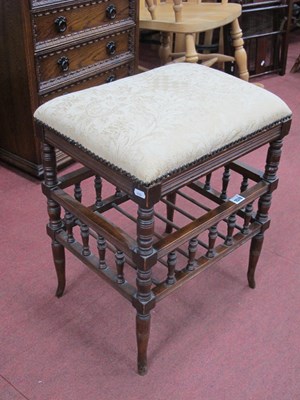 Lot 1578 - Early XX Century Walnut Piano Stool, with...