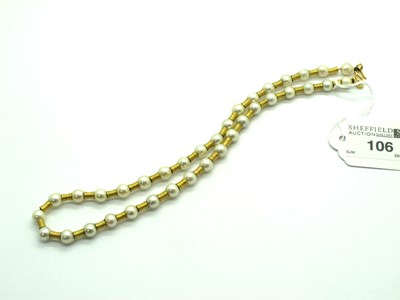 Lot 106 - A Single Strand Pearl Bead Neckace, with...