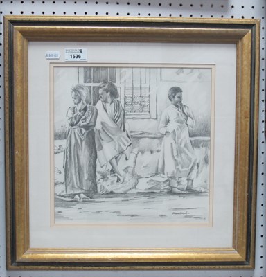 Lot 1536 - Brummell Smith (British 1949) Nubain Children,...
