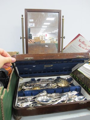 Lot 1004 - Kings Pattern and other cutlery in a canteen,...