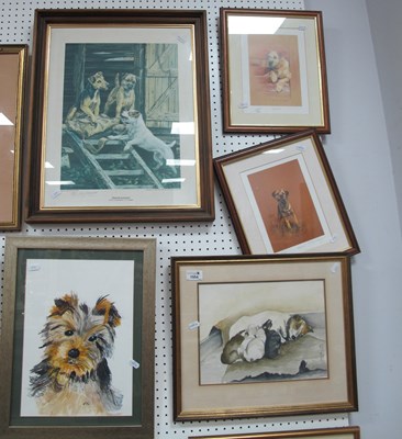 Lot 1554 - Fiona Odle 'A Proud Mother' and R. Fox water...
