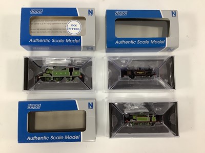 Lot 871 - Three boxed Dapol N gauge tank engines: M7 0-4-...