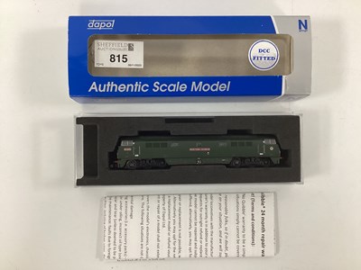 Lot 815 - A boxed Dapol N gauge Western class diesel...