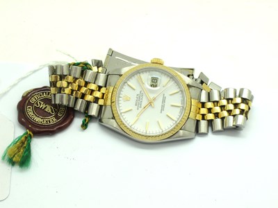 Lot 242 - Rolex; A 1980's Bi-Metal Oyster Perpetual...