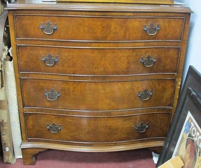 Lot 1575 - Bevan Funnel Walnut Serpentine Fronted Chest...