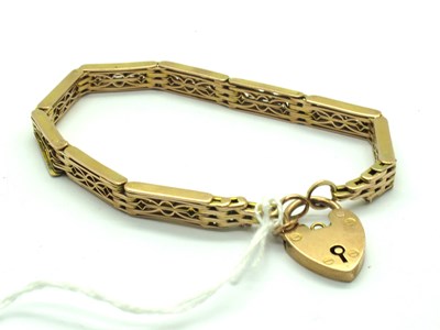 Lot 139 - An Antique Bracelet, the openwork panels...