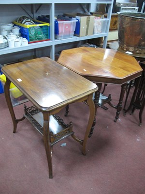 Lot 1591 - XIX Century Octagonal Topped Window Table, and...