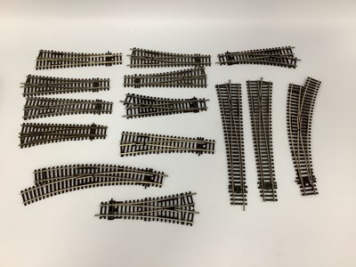 Lot 672 - Fourteen OO Gauge Points by Peco, Hornby...