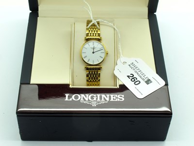 Lot 260 - Longines; A Modern Grande Classique Ladies...