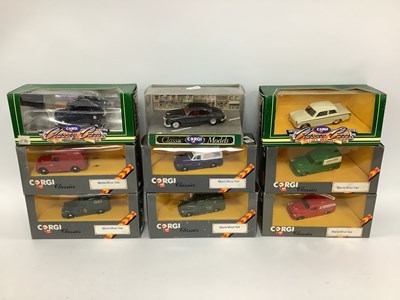 Lot 750 - Nine Corgi Classic Diecast vehicles. Including...