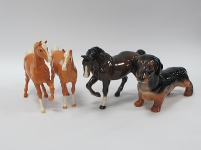 Lot 1258 - Beswick Sausage Dog 22.5cm long and three...