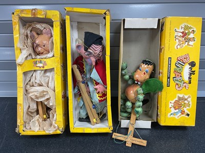 Lot 612 - Three Pelham Puppets, comprising of Wizard (in...
