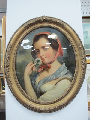 Lot 1550 - XIX Century School Painting on Glass, a...
