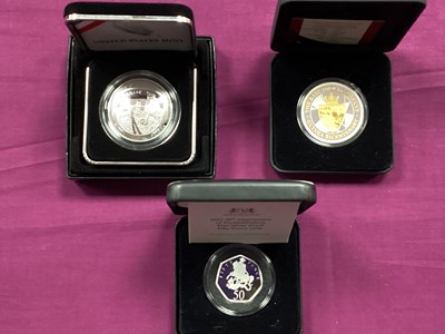 Lot 127 - Collection Of Three Fine Silver Proof Coins,...