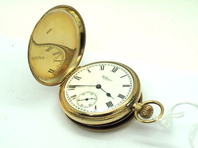 Lot 266 - Waltham USA; A 9ct Gold Cased Hunter Pocket...