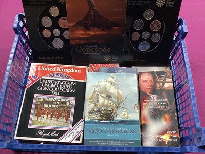 Lot 34 - Collection Of Eleven Royal Mint Bunc Coin Sets...