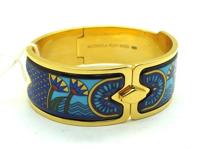 Lot 152 - Michaela Frey; A Blue Enamel Gilt Metal Hinged...