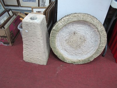 Lot 1156 - Circular Birdbath 60cm diameter on tapering...