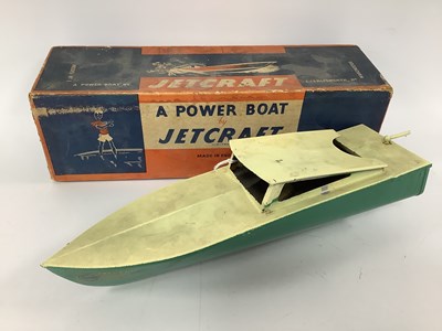 Lot 876 - A Tinplate Model No. 1 Power Boat by Jetcraft,...