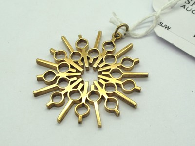 Lot 101 - Jack Spencer; A Modernist Style 9ct Gold...