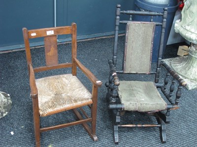 Lot 1593 - Child's American Rocking Chair circa 1900, a...