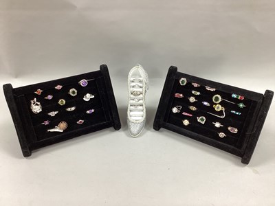 Lot 188 - A Collection of "925" and Other Costume Rings,...