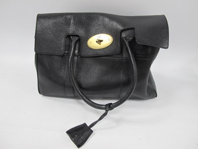 Lot 1457 - Mulberry; A Black Leather Bayswater Handbag,...