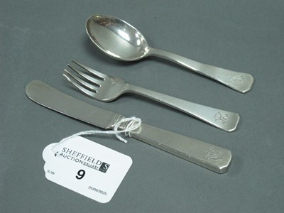 Lot 9 - Zeesung; A Chinese Three Piece Child's Cutlery...