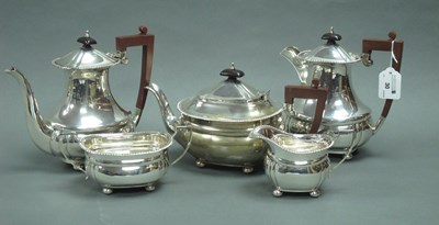 Lot 30 - A Matched Hallmarked Silver Five Piece Tea and...