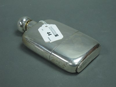 Lot 44 - An Edwardian Hallmarked Silver Hip Flask,...