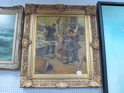 Lot 1512 - Late XX Century School The Picture Seller with...