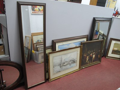 Lot 1506 - C.W. Adderton, harbour scene, print, three...