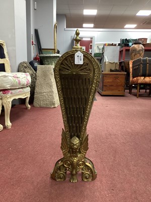 Lot 1611 - Brass Peacock Style Firescreen with...