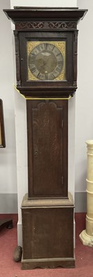 Lot 1559 - An Early XIX Century Oak Longcase Clock, the...