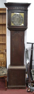 Lot 1604 - An Early XIX Century Oak Longcase Clock, the...