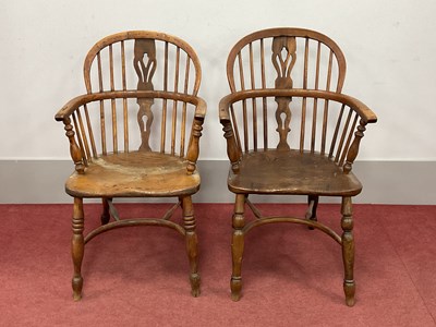 Lot 1606 - A XIX Century Ash/Elm Low Back Windsor Chair,...