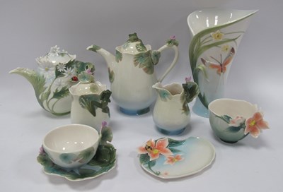 Lot 1212 - Franz Waisted Vase 22.5cm tall, two cups, two...