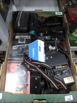 Lot 1088 - Cameras; Kodak EK160-EF, Polaroid 600 land...