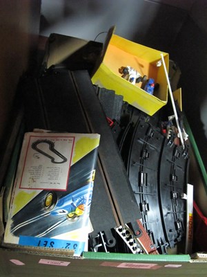 Lot 1380 - Scalextric Two Race Cars, one white and blue,...