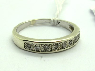 Lot 218 - A Modern 9ct White Gold Diamond Set Half...